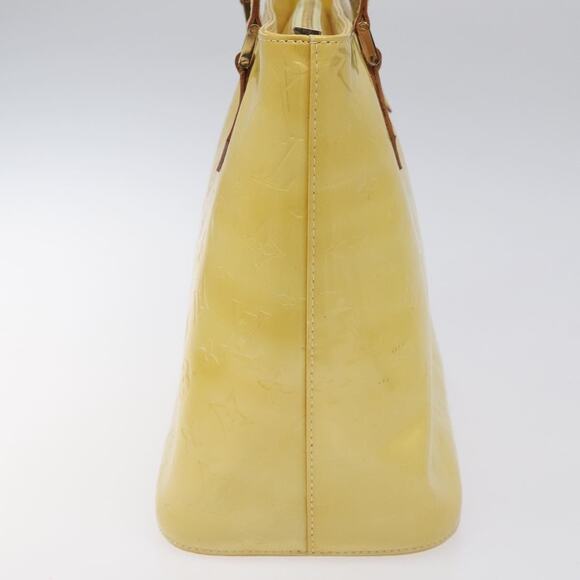 LOUIS VUITTON Monogram Vernis Houston Hand Bag Lime Yellow M91055 - Picture 4 of 13